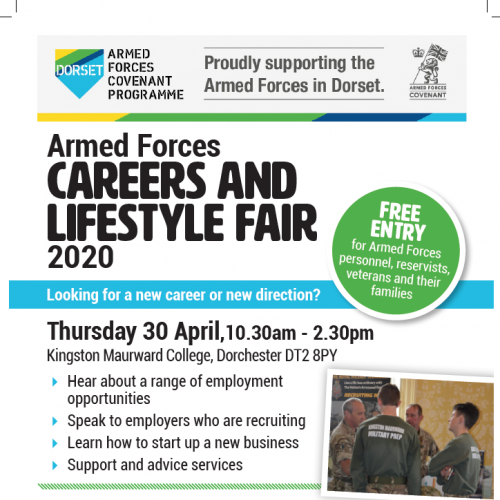 Careers Event for retiring members of the Armed Forces – 30 April 2020 Kingston Maurward