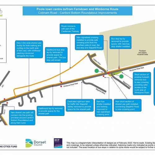 Wimborne Road roadworks from 7 March 2022